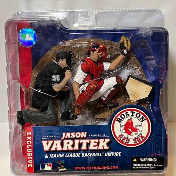 Jason Varitek & Umpire 2005 McFarlane Exclusive - Picture 1 of 4